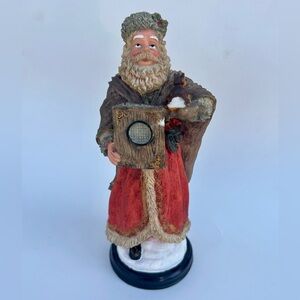 Vintage World Bazaars Old World Santa Figurine With Squirrel Christmas Decor